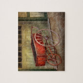 ワゴン – その古い赤いワゴン ジグソーパズル (縦)