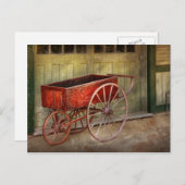 ワゴン – その古い赤いワゴン ポストカード (正面/裏面)
