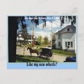 ワゴン、オハイオ州アシュランドからの挨拶… ポストカード