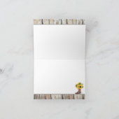 ワゴン・ホイールのひまわり ブライダルシャワーのお礼 サンキューカード (内部)