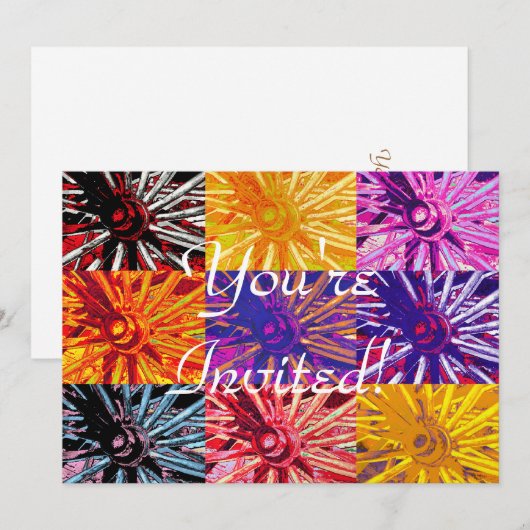 ワゴン ホイール 招待状 (正面/裏面)