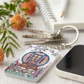 ワゴンKeychain -個人化して下さい キーホルダー (正面右)