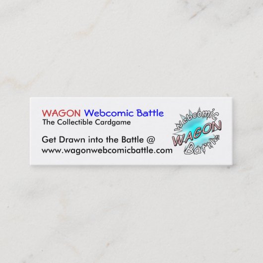 ワゴンWebcomicの戦いカード スキニー名刺 (正面)