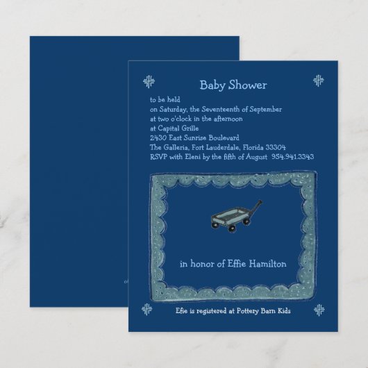 ワゴ縁どン 招待状 (正面/裏面)