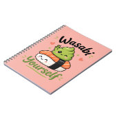 ワサビってる – かわいいかわいい寿司のダジャレ ノートブック (左側)