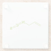 ワサビアリルイソチオシアン酸塩分子式 ガラスコースター (裏面)