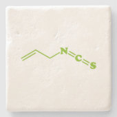 ワサビアリルイソチオシアン酸塩分子式 ストーンコースター (正面)