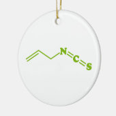 ワサビアリルイソチオシアン酸塩分子式 セラミックオーナメント (左)