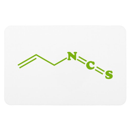 ワサビアリルイソチオシアン酸塩分子式 マグネット (横)