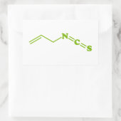 ワサビアリルイソチオシアン酸塩分子式 長方形シール (バッグ)
