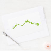 ワサビアリルイソチオシアン酸塩分子式 長方形シール (封筒)
