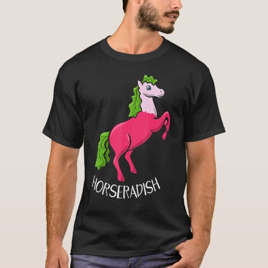 ワサビウマ 動物酪農おろし大根野菜 Tシャツ (正面)