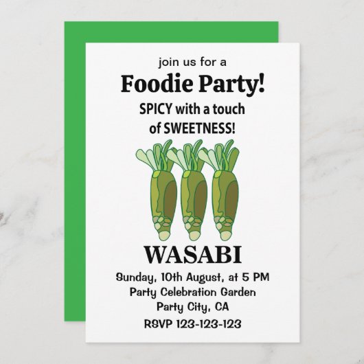 ワサビ甘辛Touchわさび 招待状 (正面/裏面)