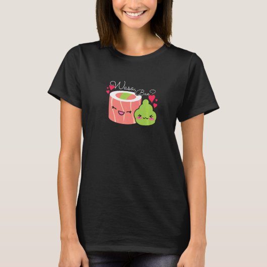ワサベ寿司とわさび Tシャツ (正面)