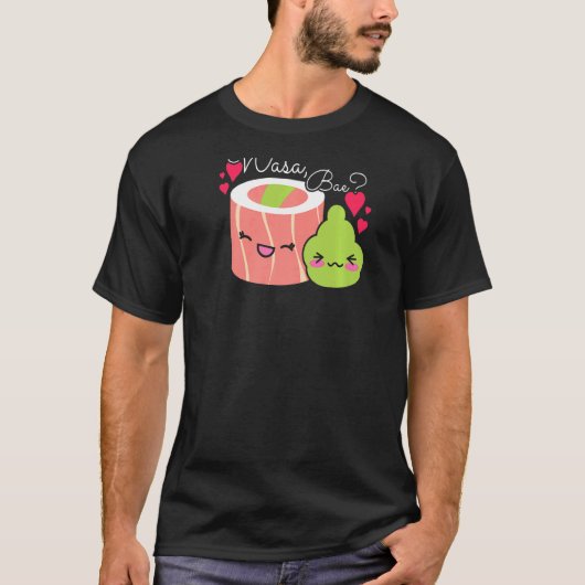 ワサベ寿司とわさび Tシャツ (正面)