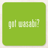 ワサ得ビ? スクエアペーパーコースター (正面)