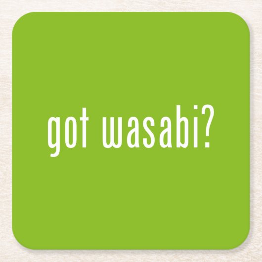 ワサ得ビ？ スクエアペーパーコースター (正面)