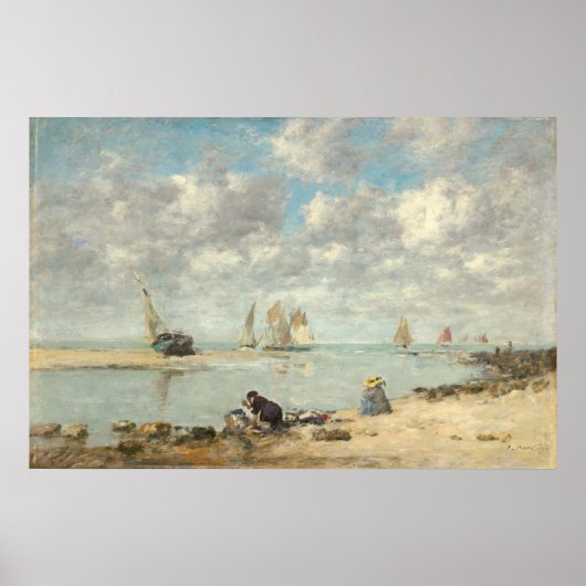 ワザーウーマンTrouville，ユージェーヌブダンファインアート ポスター (正面)