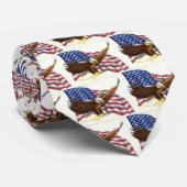 ワシおよび米国の旗の首のタイ ネクタイ (ロール)