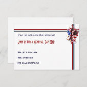 ワシおよび米国旗のTatooのイラストレーションのスタイル 招待状 (正面/裏面)