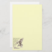 ワシおよび聖なる書物、経典の文房具 便箋 (正面/裏面)