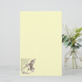 ワシおよび聖なる書物、経典の文房具 便箋 (スタンド正面)