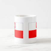 ワシが付いているポーランドの旗 コーヒーマグカップ (中央)