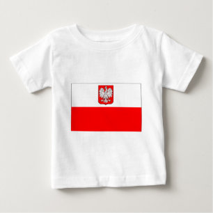 ワシが付いているポーランドの旗 ベビーTシャツ