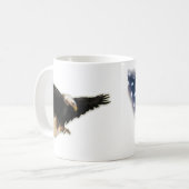 ワシが付いているメキシコ系アメリカ人のコーヒー・マグ コーヒーマグカップ (正面左)