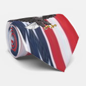 ワシが付いている愛国心が強い米国の旗 ネクタイ (ロール)
