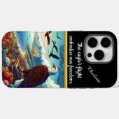 ワシが沿岸の夕日を舞い上がる Case-Mate iPhoneケース (裏面 (横))