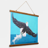 ワシで飛ぶか、魚と一緒に泳ぐ 吊り下げ型タペストリー (傾斜あり)