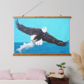 ワシで飛ぶか、魚と一緒に泳ぐ 吊り下げ型タペストリー (寝室)