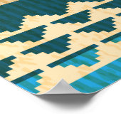 ワシとのナバホスタイル抽象芸術シームレスなパターン ポスター (角)