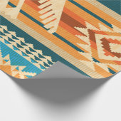 ワシとのナバホスタイル抽象芸術シームレスなパターン ラッピングペーパー (角)