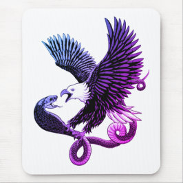 ワシとヘビ マウスパッド