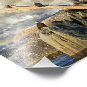 ワシと荒水 フォトプリント            (角)