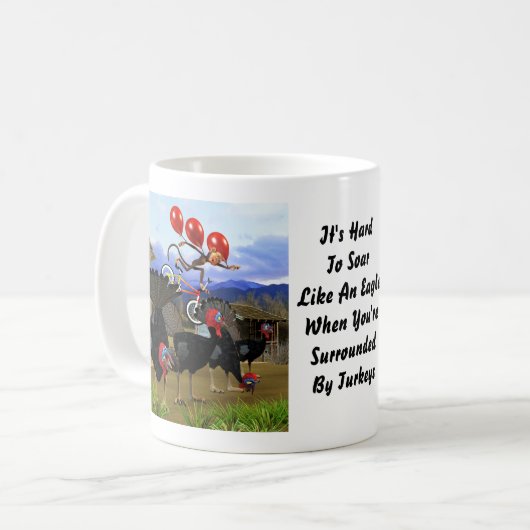 ワシのように上昇して下さい コーヒーマグカップ (正面左)