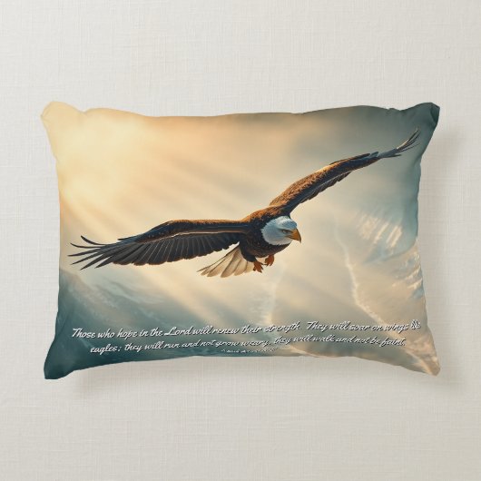 ワシのように羽を上げて舞い上がる | アクセントクッション (正面)