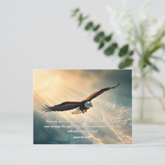 ワシのように羽を上げて舞い上がる | ポストカード (スタンド正面)