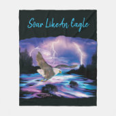 ワシのように舞い上がる フリースブランケット (正面)