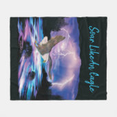 ワシのように舞い上がる フリースブランケット (正面(横))