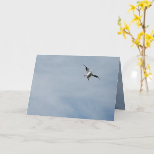 ワシのように飛ぶ、ペリカンのように陸地ユーモアのある- カード (黄色い花)