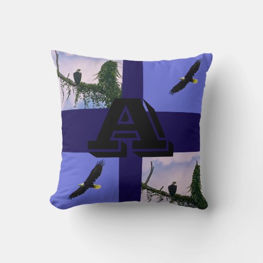 ワシのカスタムの装飾用クッション クッション (正面)