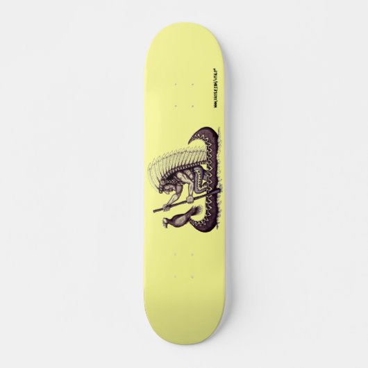 ワシのグラフィックアートのカッコいいのスケートボードを持つインディアン スケートボード (正面)