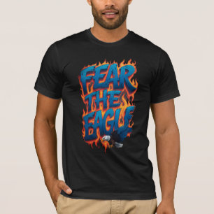 ワシのポスターが激しいハゲのワシを恐れる Tシャツ
