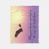 ワシの夢 フリースブランケット (正面)