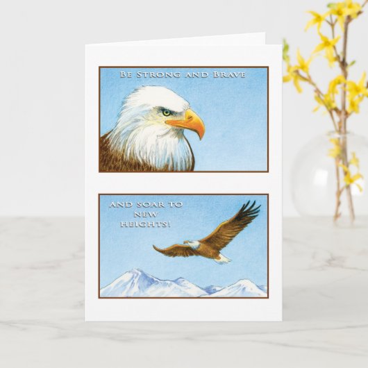 ワシの挨拶状のアイザイアの40:31 カード (黄色い花)