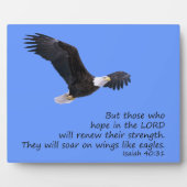 ワシの歯垢のように羽に フォトプラーク (正面)