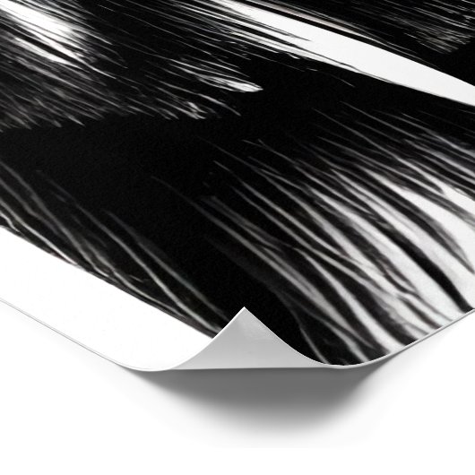 ワシの白黒ポートレート | AI Art ポスター (角)